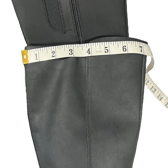 Clarks Camzin Black Leather Block Heel Knee High Boots sz 8.5 - Picture 11 of 15